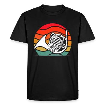 Français corniste Français corniste Français corniste - T-shirt Premium bio Homme - noir - Devant - Nico (187cm)