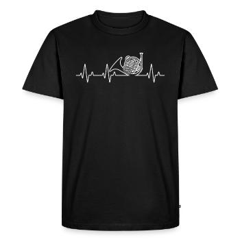 Français corniste Français corniste Français corniste - T-shirt Premium bio Homme - noir - Devant - Nico (187cm)