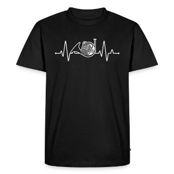 Français corniste Français corniste Français corniste - T-shirt Premium bio Homme - noir - Devant - Nico (187cm)