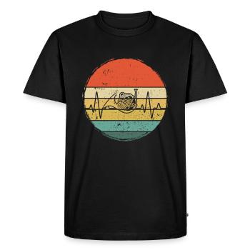 Français corniste Français corniste Français corniste - T-shirt Premium bio Homme - noir - Devant - Nico (187cm)