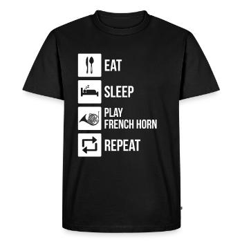 Français corniste Français corniste Français corniste - T-shirt Premium bio Homme - noir - Devant - Nico (187cm)