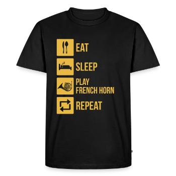 Français corniste Français corniste Français corniste - T-shirt Premium bio Homme - noir - Devant - Nico (187cm)