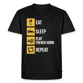 Français corniste Français corniste Français corniste - T-shirt Premium bio Homme - noir - Devant - Nico (187cm)
