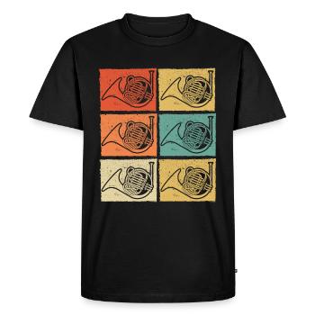 Français corniste Français corniste Français corniste - T-shirt Premium bio Homme - noir - Devant - Nico (187cm)