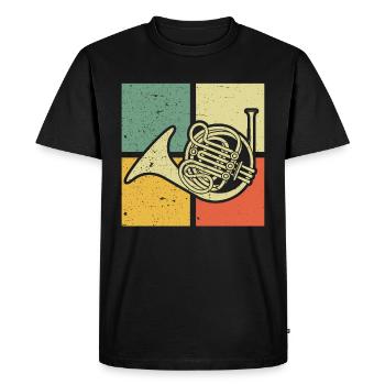 Français corniste Français corniste Français corniste - T-shirt Premium bio Homme - noir - Devant - Nico (187cm)