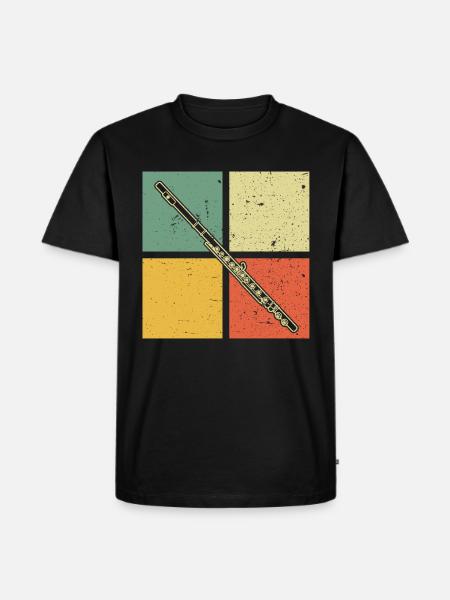 Flute Flute player Flutist - Men's Premium Organic T-Shirt - black