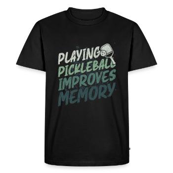 Pickleball Play améliore la mémoire Dink Player - T-shirt Premium bio Homme - noir - Devant - Nico (187cm)