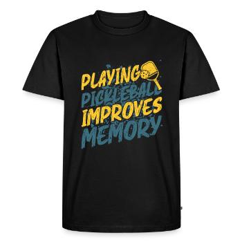 Pickleball Play améliore la mémoire Dink Player - T-shirt Premium bio Homme - noir - Devant - Nico (187cm)