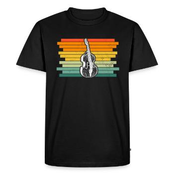 Contrebasse Contrebassiste Contrebassiste - T-shirt Premium bio Homme - noir - Devant - Nico (187cm)