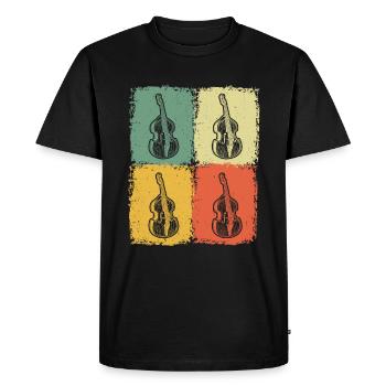 Contrebasse Contrebassiste Contrebassiste - T-shirt Premium bio Homme - noir - Devant - Nico (187cm)