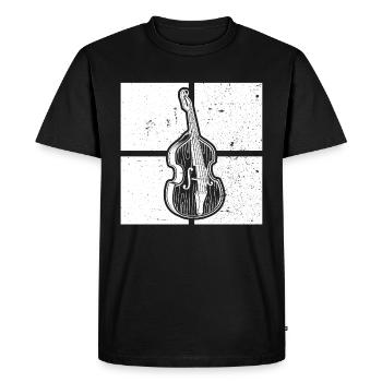 Contrebasse Contrebassiste Contrebassiste - T-shirt Premium bio Homme - noir - Devant - Nico (187cm)