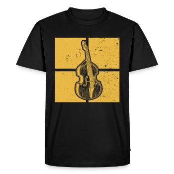 Contrebasse Contrebassiste Contrebassiste - T-shirt Premium bio Homme - noir - Devant - Nico (187cm)