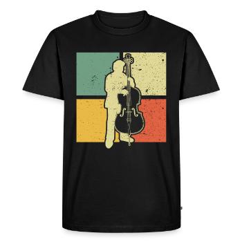 Double bass Double bass player Double bass player - Men's Premium Organic T-Shirt - black - Front - Nico (187cm)