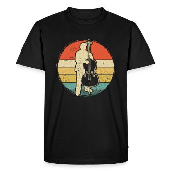 Contrebasse Contrebassiste Contrebassiste - T-shirt Premium bio Homme - noir - Devant - Nico (187cm)
