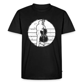Contrebasse Contrebassiste Contrebassiste - T-shirt Premium bio Homme - noir - Devant - Nico (187cm)
