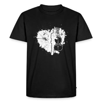 Contrebasse Contrebassiste Contrebassiste - T-shirt Premium bio Homme - noir - Devant - Nico (187cm)