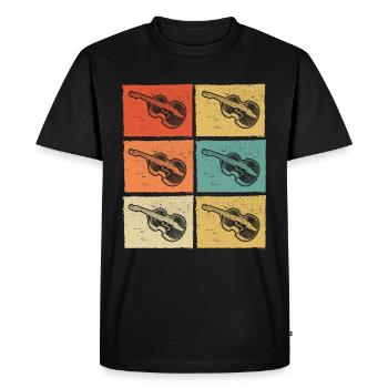 Contrebasse Contrebassiste Contrebassiste - T-shirt Premium bio Homme - noir - Devant - Nico (187cm)