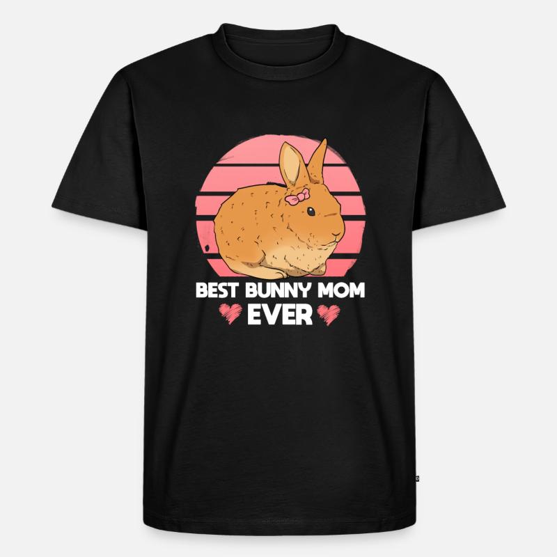 Best Hasenmama - Männer Premium Bio T-Shirt - Schwarz
