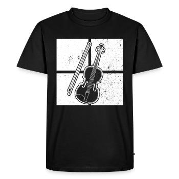 Violon Violoniste Violoniste - T-shirt Premium bio Homme - noir - Devant - Nico (187cm)