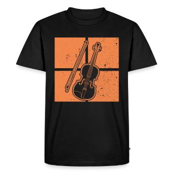 Violon Violoniste Violoniste - T-shirt Premium bio Homme - noir - Devant - Nico (187cm)
