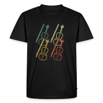 Violin Violinist Violinist - Men's Premium Organic T-Shirt - black - Front - Nico (187cm)