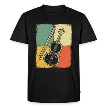 Violin Violinist Violinist - Men's Premium Organic T-Shirt - black - Front - Nico (187cm)