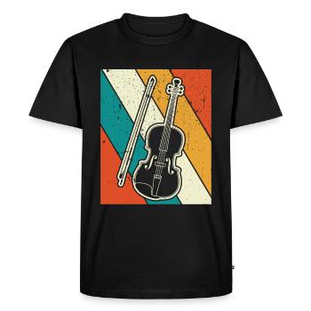 Violin Violinist Violinist - Men's Premium Organic T-Shirt - black - Front - Nico (187cm)