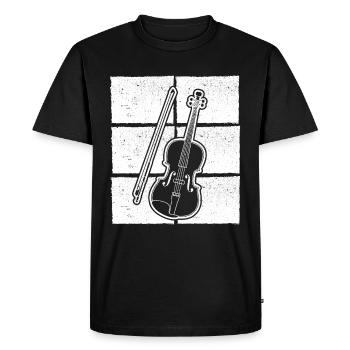 Violin Violinist Violinist - Men's Premium Organic T-Shirt - black - Front - Nico (187cm)