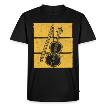Violin Violinist Violinist - Men's Premium Organic T-Shirt - black - Front - Nico (187cm)