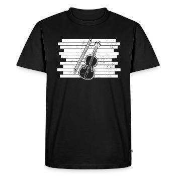Violin Violinist Violinist - Men's Premium Organic T-Shirt - black - Front - Nico (187cm)