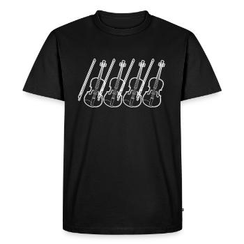 Violin Violinist Violinist - Men's Premium Organic T-Shirt - black - Front - Nico (187cm)