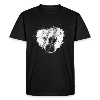Violin Violinist Violinist - Men's Premium Organic T-Shirt - black - Front - Nico (187cm)