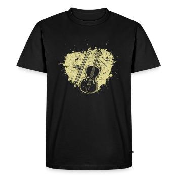 Violin Violinist Violinist - Men's Premium Organic T-Shirt - black - Front - Nico (187cm)