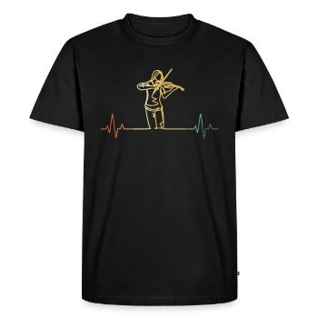 Violin Violinist Violinist - Men's Premium Organic T-Shirt - black - Front - Nico (187cm)