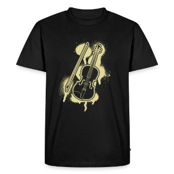 Violin Violinist Violinist - Men's Premium Organic T-Shirt - black - Front - Nico (187cm)