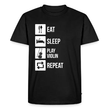 Violin Violinist Violinist - Men's Premium Organic T-Shirt - black - Front - Nico (187cm)