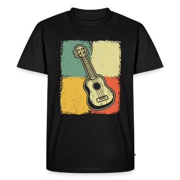 Ukulele Ukulele Player Ukulelist - Men's Premium Organic T-Shirt - black - Front - Nico (187cm)