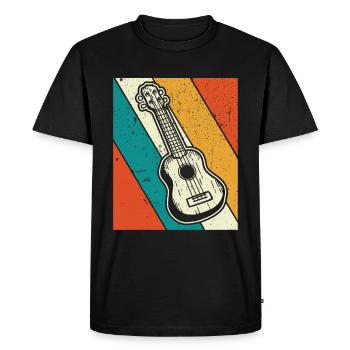 Ukulélé Joueur de ukulélé Ukuléléliste - T-shirt Premium bio Homme - noir - Devant - Nico (187cm)