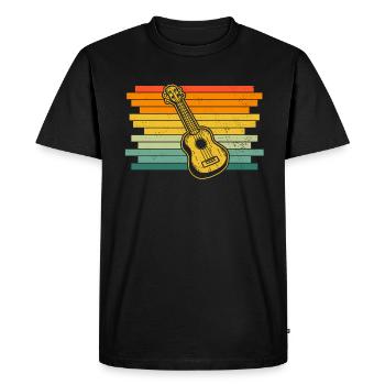 Ukulele Ukulele Player Ukulelist - Men's Premium Organic T-Shirt - black - Front - Nico (187cm)