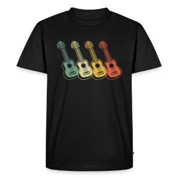 Ukulele Ukulele Player Ukulelist - Men's Premium Organic T-Shirt - black - Front - Nico (187cm)