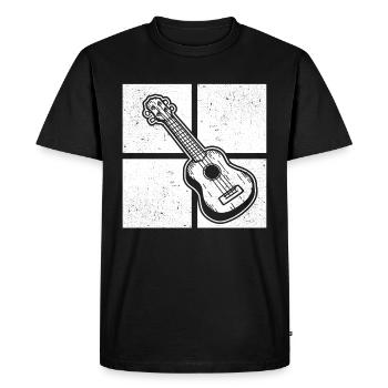 Ukulele Ukulele Player Ukulelist - Men's Premium Organic T-Shirt - black - Front - Nico (187cm)