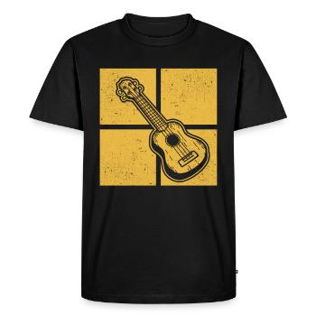 Ukulele Ukulele Player Ukulelist - Men's Premium Organic T-Shirt - black - Front - Nico (187cm)