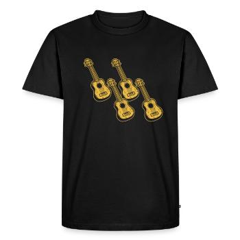 Ukulélé Joueur de ukulélé Ukuléléliste - T-shirt Premium bio Homme - noir - Devant - Nico (187cm)