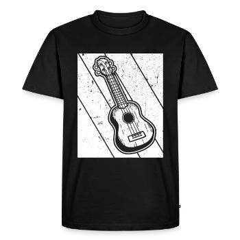 Ukulele Ukulele Player Ukulelist - Men's Premium Organic T-Shirt - black - Front - Nico (187cm)