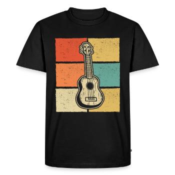 Ukulele Ukulele Player Ukulelist - Men's Premium Organic T-Shirt - black - Front - Nico (187cm)