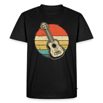 Ukulele Ukulele Player Ukulelist - Men's Premium Organic T-Shirt - black - Front - Nico (187cm)
