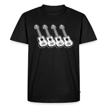 Ukulele Ukulele Player Ukulelist - Men's Premium Organic T-Shirt - black - Front - Nico (187cm)