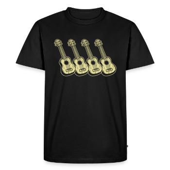 Ukulele Ukulele Player Ukulelist - Men's Premium Organic T-Shirt - black - Front - Nico (187cm)