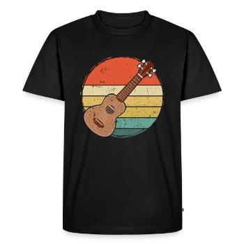 Ukulele Ukulele Player Ukulelist - Men's Premium Organic T-Shirt - black - Front - Nico (187cm)
