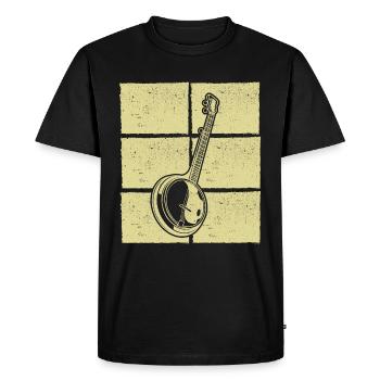 Banjo Banjo player Banjoist - Men's Premium Organic T-Shirt - black - Front - Nico (187cm)